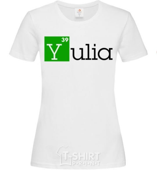 Женская футболка Yulia Белый фото