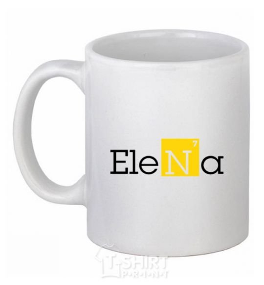 Ceramic mug Elena White фото