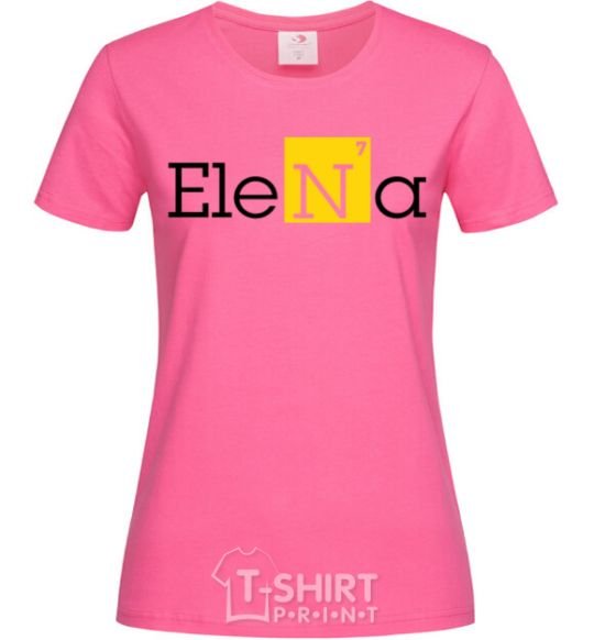 Женская футболка Elena Ярко-розовый фото