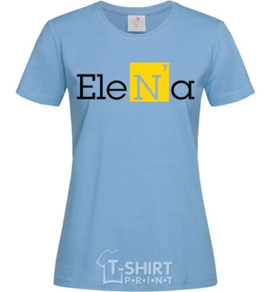 Women's T-shirt Elena sky-blue фото