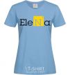 Women's T-shirt Elena sky-blue фото