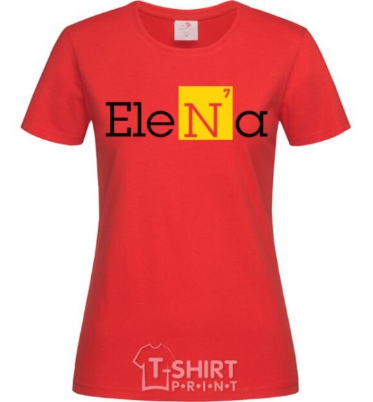 Women's T-shirt Elena red фото