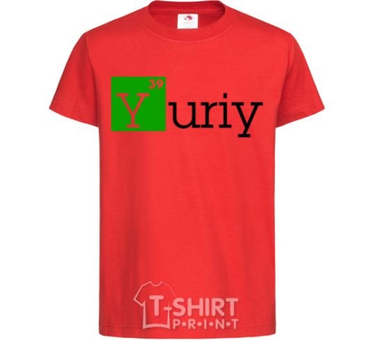 Kids T-shirt Yuriy red фото