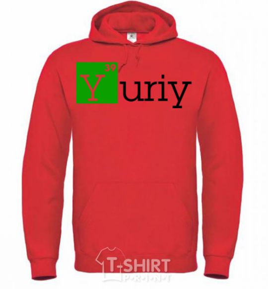 Men`s hoodie Yuriy bright-red фото