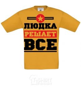 Kids T-shirt Ludka decides everything cornsilk фото