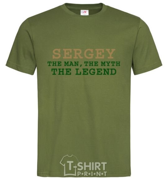 Men's T-Shirt Sergey the man the myth the legend millennial-khaki фото