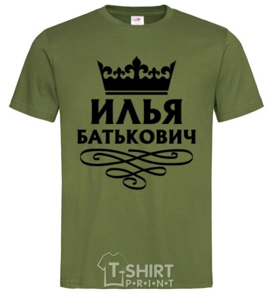 Мужская футболка Илья Батькович Оливковый фото