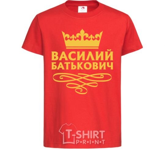 Детская футболка Василий Батькович Красный фото