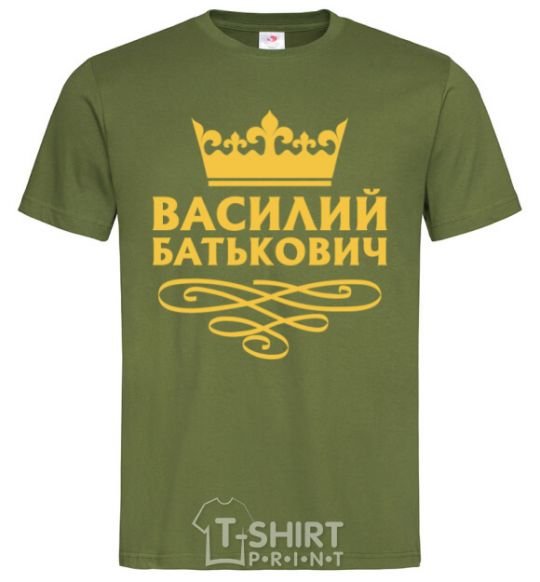 Мужская футболка Василий Батькович Оливковый фото