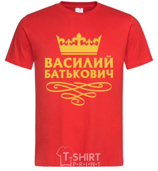 Мужская футболка Василий Батькович Красный фото
