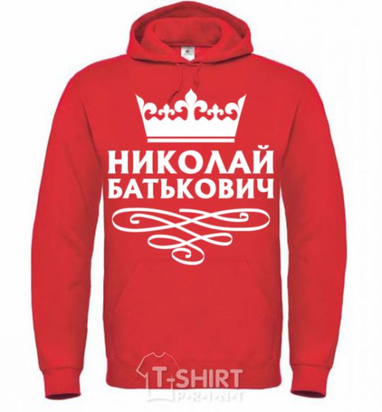 Men`s hoodie Nikolay Batkovich bright-red фото