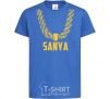 Kids T-shirt Sanya gold chain royal-blue фото