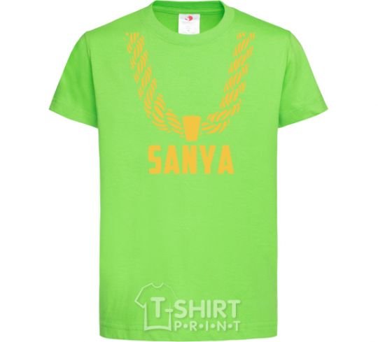 Kids T-shirt Sanya gold chain orchid-green фото