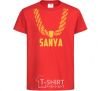 Kids T-shirt Sanya gold chain red фото