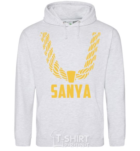 Men`s hoodie Sanya gold chain sport-grey фото