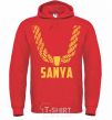 Men`s hoodie Sanya gold chain bright-red фото