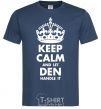 Мужская футболка Keep calm and let Den handle it Темно-синий фото