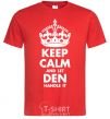 Мужская футболка Keep calm and let Den handle it Красный фото