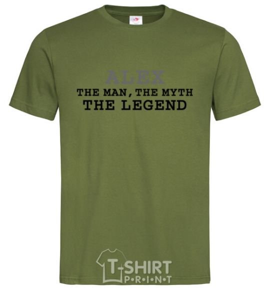 Men's T-Shirt Alex the man the myth the legend millennial-khaki фото