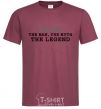 Men's T-Shirt Alex the man the myth the legend burgundy фото