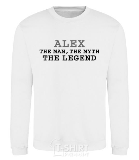 Sweatshirt Alex the man the myth the legend White фото