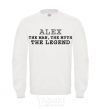 Sweatshirt Alex the man the myth the legend White фото