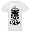 Мужская футболка Keep calm and let Sasha handle it Белый фото