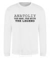 Sweatshirt Anatoliy the man the myth the legend White фото