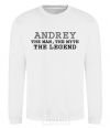 Sweatshirt Andrey the man the myth the legend White фото