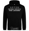 Men`s hoodie Artem the man the myth the legend black фото