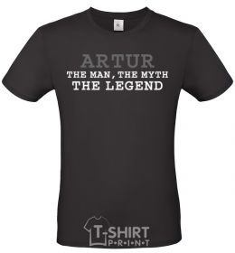 Men's T-Shirt Artur the man the myth the legend black фото