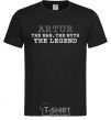 Men's T-Shirt Artur the man the myth the legend black фото