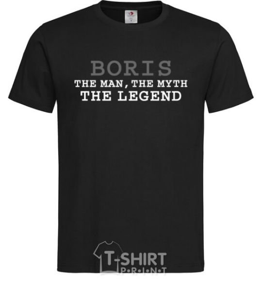 Men's T-Shirt Boris the man the myth the legend black фото