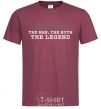 Men's T-Shirt Boris the man the myth the legend burgundy фото