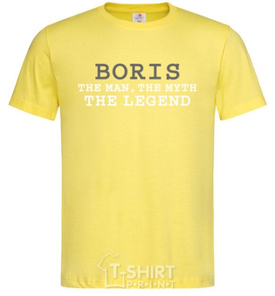 Men's T-Shirt Boris the man the myth the legend cornsilk фото