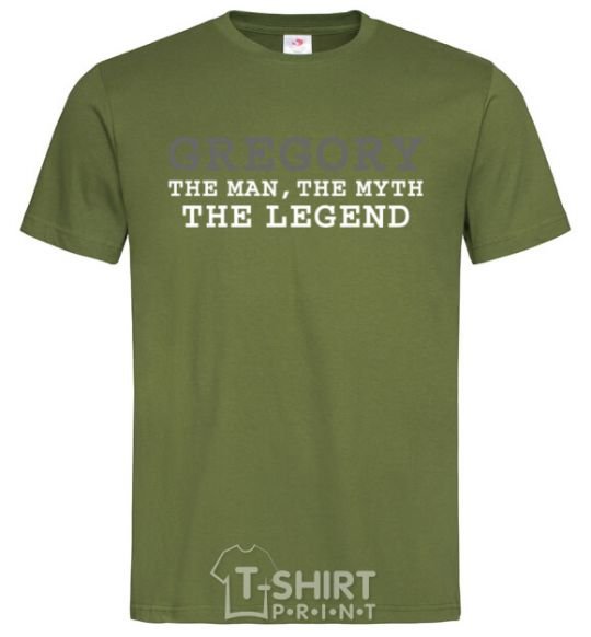 Men's T-Shirt Gregory the man the myth the legend millennial-khaki фото