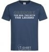 Men's T-Shirt Gregory the man the myth the legend navy-blue фото