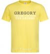 Men's T-Shirt Gregory the man the myth the legend cornsilk фото