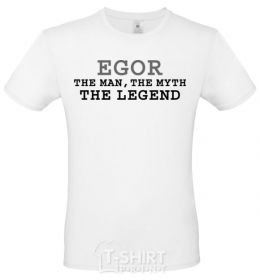 Men's T-Shirt Egor the man the myth the legend White фото