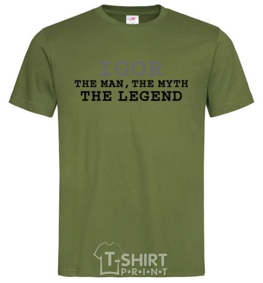 Men's T-Shirt Igor the man the myth the legend millennial-khaki фото