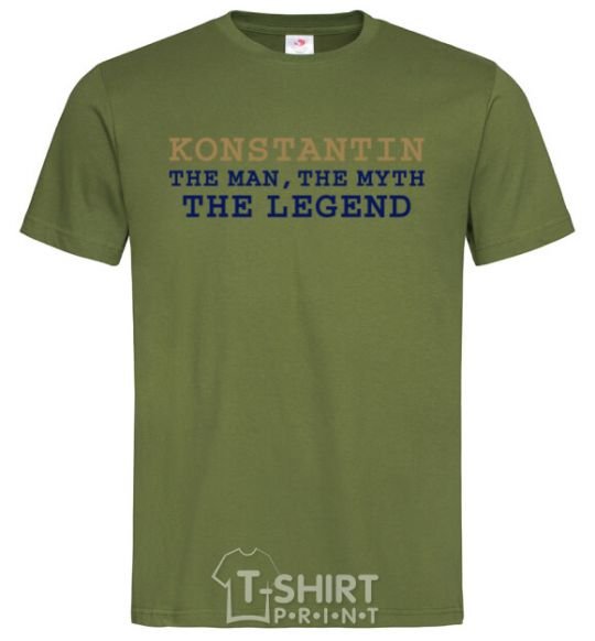 Men's T-Shirt Konstantin the man the myth the legend millennial-khaki фото