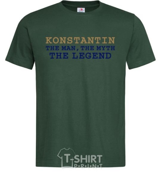 Men's T-Shirt Konstantin the man the myth the legend bottle-green фото