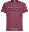 Men's T-Shirt Konstantin the man the myth the legend burgundy фото