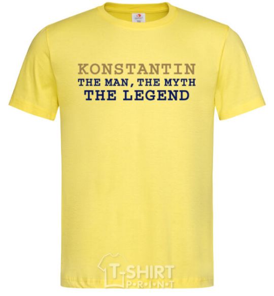 Men's T-Shirt Konstantin the man the myth the legend cornsilk фото