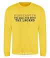 Sweatshirt Konstantin the man the myth the legend yellow фото