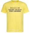 Мужская футболка Maxim the man the myth the legend Лимонный фото