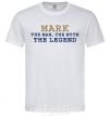 Мужская футболка Mark the man the myth the legend Белый фото