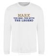 Sweatshirt Mark the man the myth the legend White фото