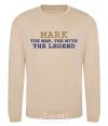 Sweatshirt Mark the man the myth the legend sand фото