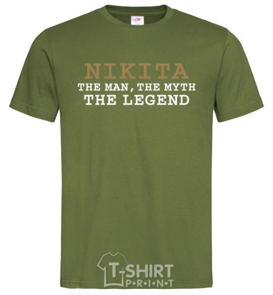 Men's T-Shirt Nikita the man the myth the legend millennial-khaki фото